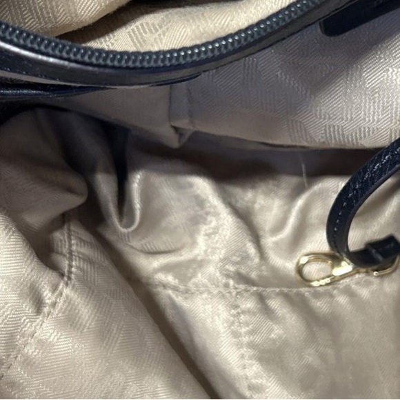 Michael Kors Dark Blue Shoulder Bag with Gold Accents - Picture 5 of 6